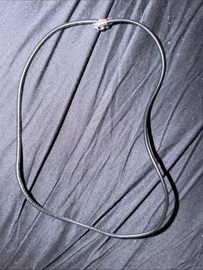 Simple Black Leather Cord Necklace